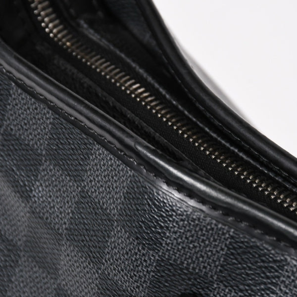 Very good condition LOUIS VUITTON Tadao shoulder bag handbag 2way N51192 Damier graphite black silver hardware used 4a004612