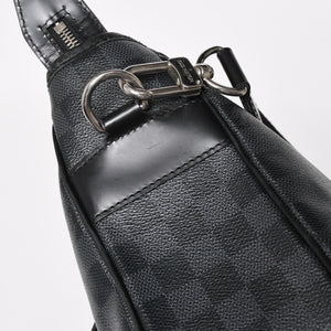 Very good condition LOUIS VUITTON Tadao shoulder bag handbag 2way N51192 Damier graphite black silver hardware used 4a004612