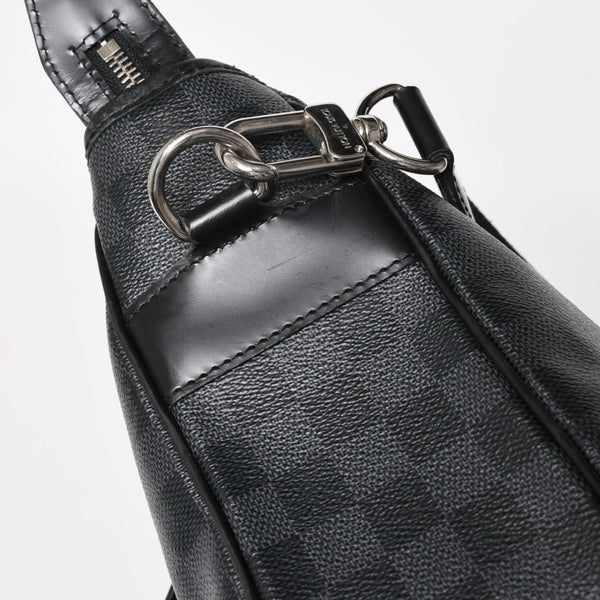 Very good condition LOUIS VUITTON Tadao shoulder bag handbag 2way N51192 Damier graphite black silver hardware used 4a004612