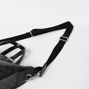 Very good condition LOUIS VUITTON Tadao shoulder bag handbag 2way N51192 Damier graphite black silver hardware used 4a004612
