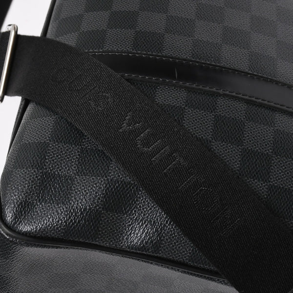 Very good condition LOUIS VUITTON Tadao shoulder bag handbag 2way N51192 Damier graphite black silver hardware used 4a004612