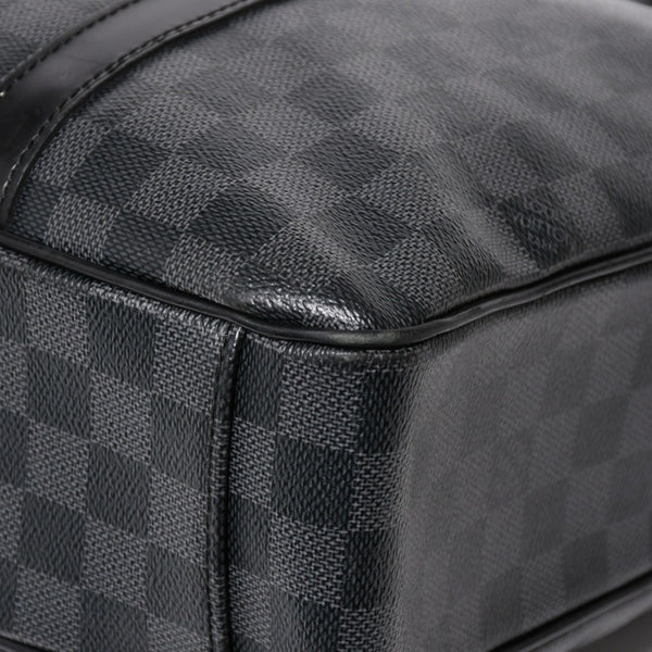 Very good condition LOUIS VUITTON Tadao shoulder bag handbag 2way N51192 Damier graphite black silver hardware used 4a004612