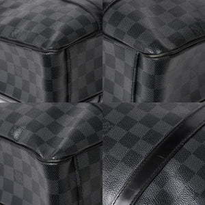 Very good condition LOUIS VUITTON Tadao shoulder bag handbag 2way N51192 Damier graphite black silver hardware used 4a004612