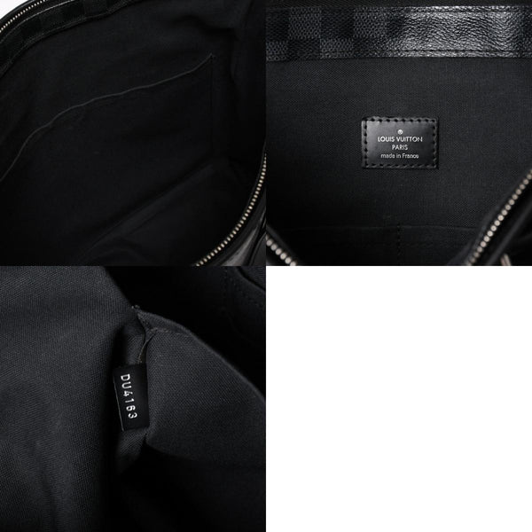 Very good condition LOUIS VUITTON Tadao shoulder bag handbag 2way N51192 Damier graphite black silver hardware used 4a004612