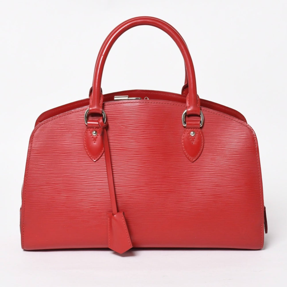 LOUIS VUITTON Pont Neuf PM Handbag M59072 Epi Leather Red Silver Hardware Good Condition Used 4a004613