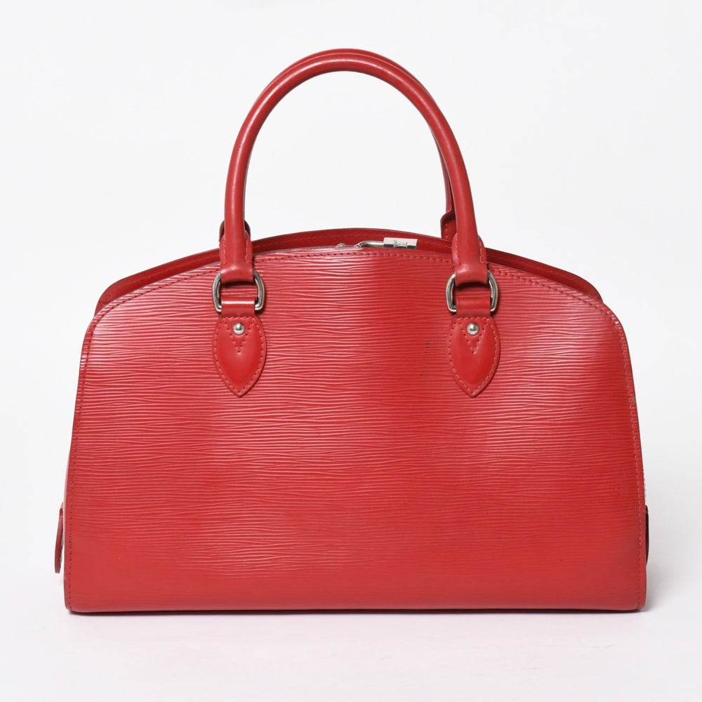 LOUIS VUITTON Pont Neuf PM Handbag M59072 Epi Leather Red Silver Hardware Good Condition Used 4a004613