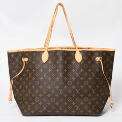 LOUIS VUITTON ルイヴィトン ネヴァーフル GM ハンドバッグ M40157 ブラウン PVC レザー ゴールド金具 美品 中古 4a004615
