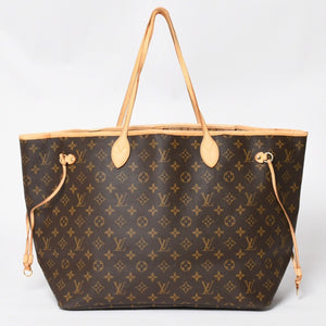 LOUIS VUITTON ルイヴィトン ネヴァーフル GM ハンドバッグ M40157 ブラウン PVC レザー ゴールド金具 美品 中古 4a004615