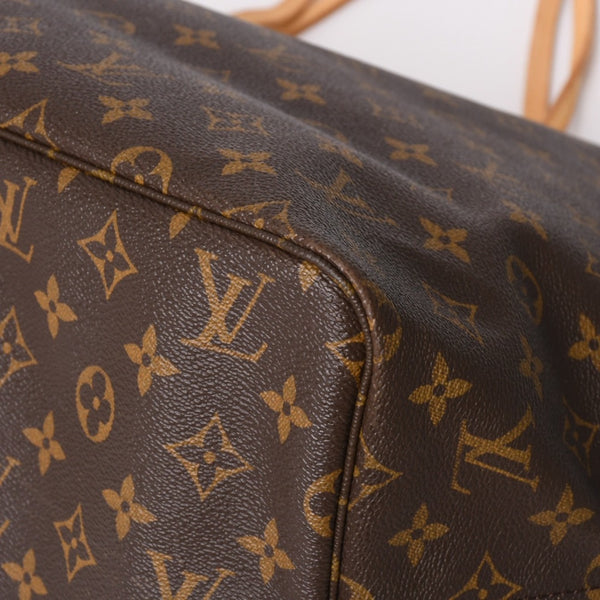LOUIS VUITTON ルイヴィトン ネヴァーフル GM ハンドバッグ M40157 ブラウン PVC レザー ゴールド金具 美品 中古 4a004615