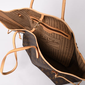 LOUIS VUITTON ルイヴィトン ネヴァーフル GM ハンドバッグ M40157 ブラウン PVC レザー ゴールド金具 美品 中古 4a004615