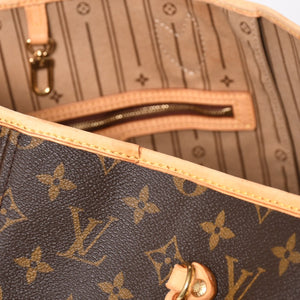 LOUIS VUITTON ルイヴィトン ネヴァーフル GM ハンドバッグ M40157 ブラウン PVC レザー ゴールド金具 美品 中古 4a004615