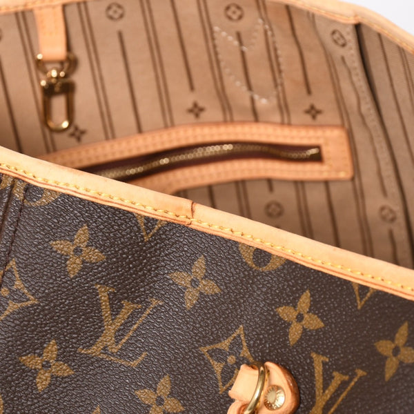 LOUIS VUITTON ルイヴィトン ネヴァーフル GM ハンドバッグ M40157 ブラウン PVC レザー ゴールド金具 美品 中古 4a004615