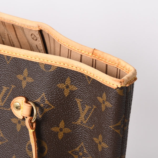 LOUIS VUITTON ルイヴィトン ネヴァーフル GM ハンドバッグ M40157 ブラウン PVC レザー ゴールド金具 美品 中古 4a004615