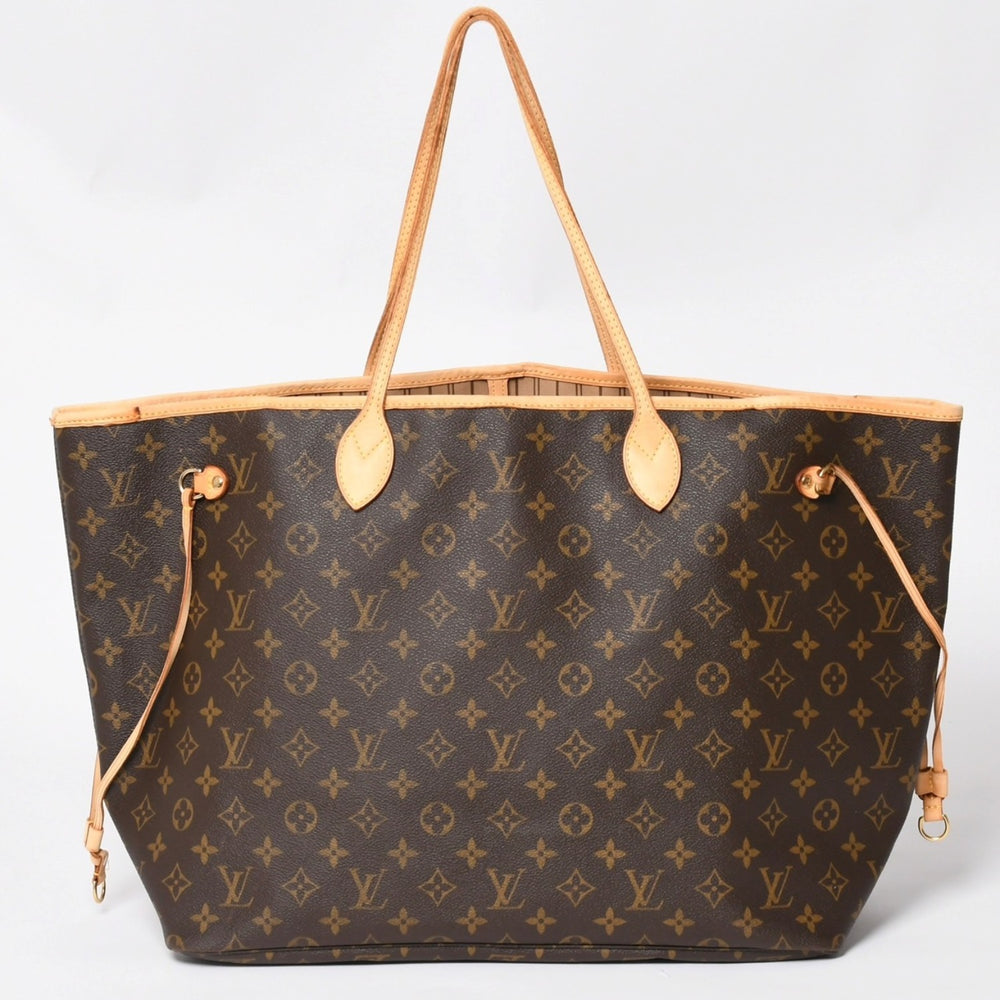 LOUIS VUITTON ルイヴィトン ネヴァーフル GM ハンドバッグ M40157 ブラウン PVC レザー ゴールド金具 美品 中古 4a004615