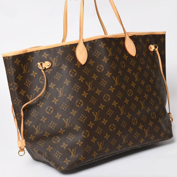 LOUIS VUITTON ルイヴィトン ネヴァーフル GM ハンドバッグ M40157 ブラウン PVC レザー ゴールド金具 美品 中古 4a004615