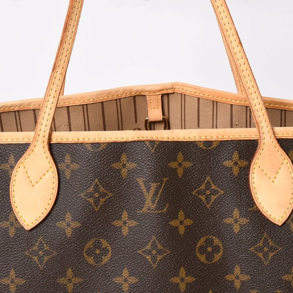 LOUIS VUITTON ルイヴィトン ネヴァーフル GM ハンドバッグ M40157 ブラウン PVC レザー ゴールド金具 美品 中古 4a004615