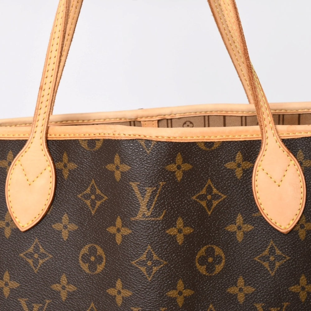 LOUIS VUITTON ルイヴィトン ネヴァーフル GM ハンドバッグ M40157 ブラウン PVC レザー ゴールド金具 美品 中古 4a004615