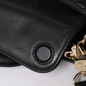 Very Good Condition Christian Dior Lady D-Joy Bag Small M0613ONGE_M900 Cannage Lambskin Black Used 4a003292