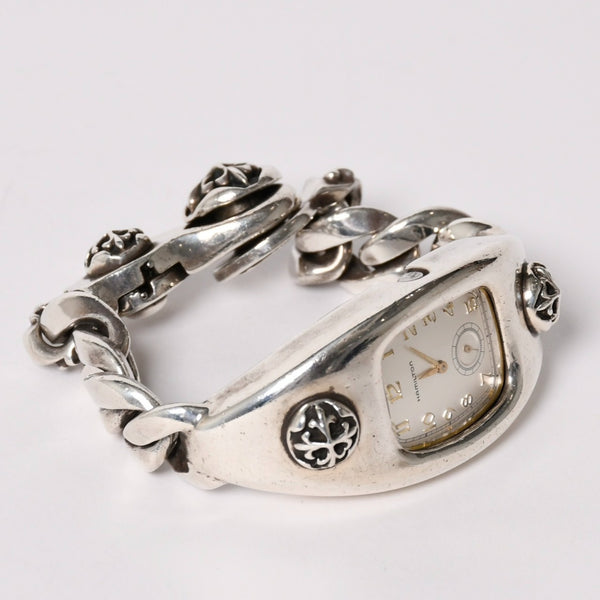 A&G Hamilton BOULTON watch, model 6265, weight approximately 170.00g, sterling silver (925), stainless steel, quartz movement, silver dial, reissue, excellent condition, pre-owned. (Item number: 4a004527)