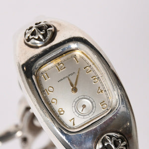 A&G Hamilton BOULTON watch, model 6265, weight approximately 170.00g, sterling silver (925), stainless steel, quartz movement, silver dial, reissue, excellent condition, pre-owned. (Item number: 4a004527)