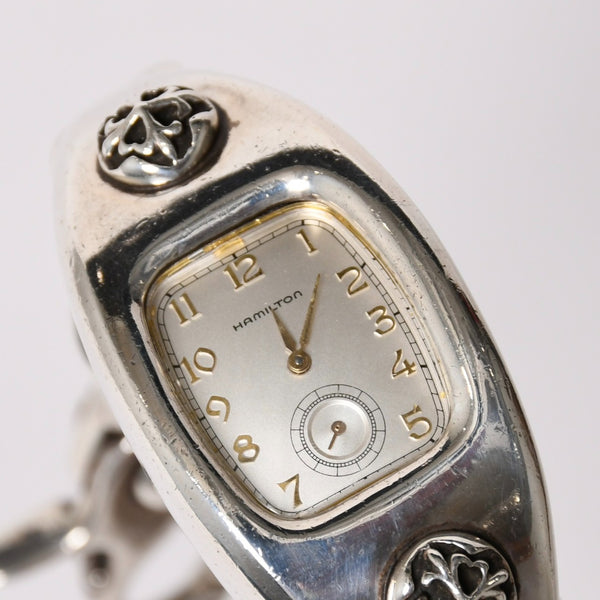 A&G Hamilton BOULTON watch, model 6265, weight approximately 170.00g, sterling silver (925), stainless steel, quartz movement, silver dial, reissue, excellent condition, pre-owned. (Item number: 4a004527)