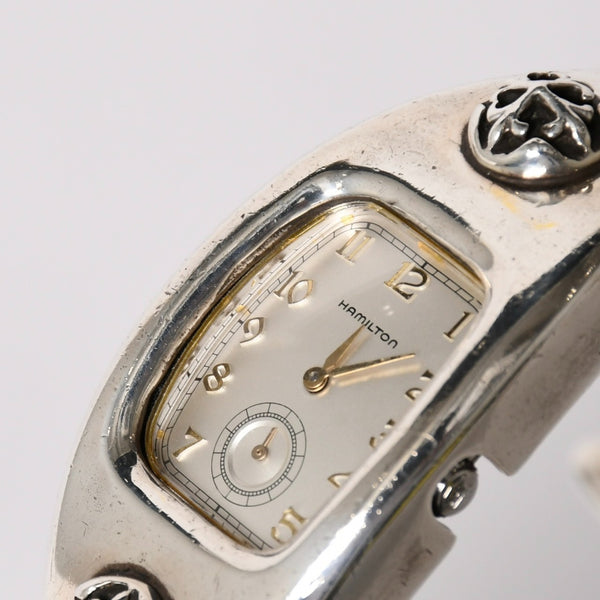 A&G Hamilton BOULTON watch, model 6265, weight approximately 170.00g, sterling silver (925), stainless steel, quartz movement, silver dial, reissue, excellent condition, pre-owned. (Item number: 4a004527)