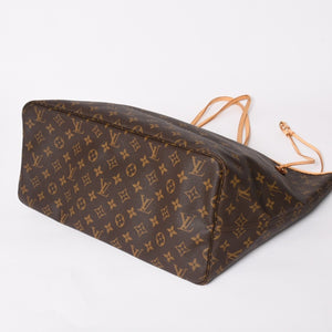LOUIS VUITTON ルイヴィトン ネヴァーフル GM ハンドバッグ M40157 ブラウン PVC レザー ゴールド金具 美品 中古 4a004615