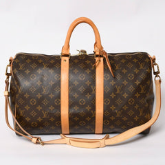 LOUIS VUITTON Boston bag Keepall Bandouliere 45 Monogram M41418 Brown Gold hardware Good condition Used 4a004618