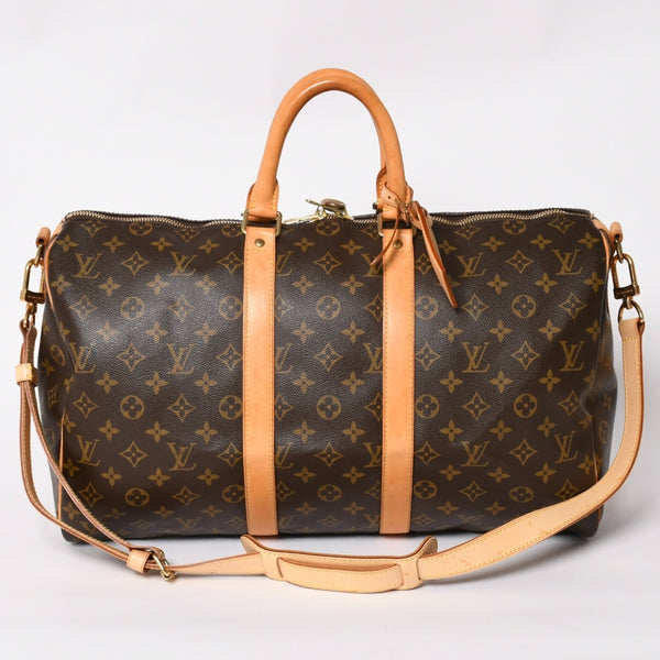 LOUIS VUITTON Boston bag Keepall Bandouliere 45 Monogram M41418 Brown Gold hardware Good condition Used 4a004618