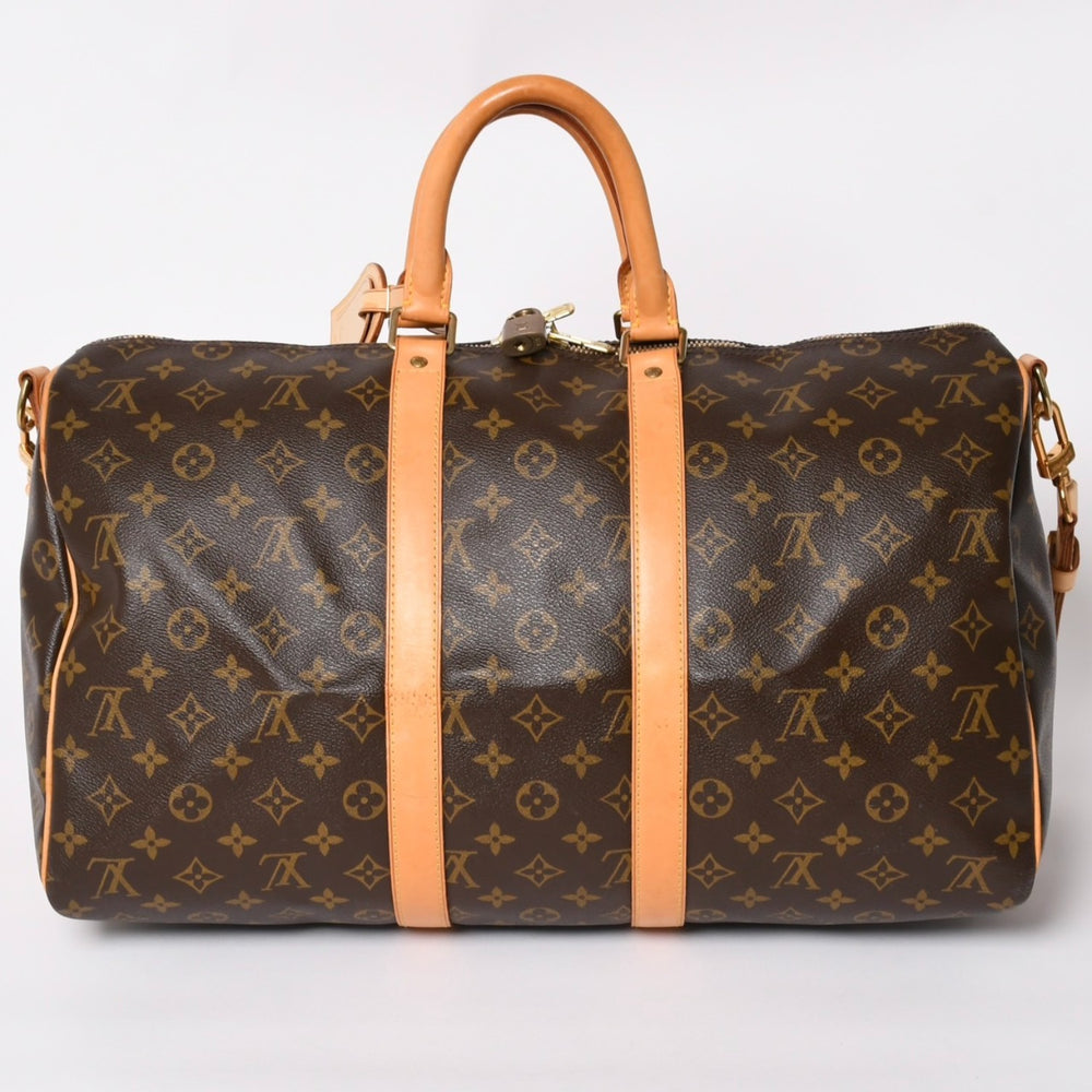 LOUIS VUITTON ルイヴィトン ボストンバッグ キーポルバンドリエール45 モノグラム M41418 ブラウン ゴールド金具 美品 中古 4a004618