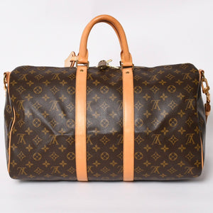 LOUIS VUITTON Boston bag Keepall Bandouliere 45 Monogram M41418 Brown Gold hardware Good condition Used 4a004618