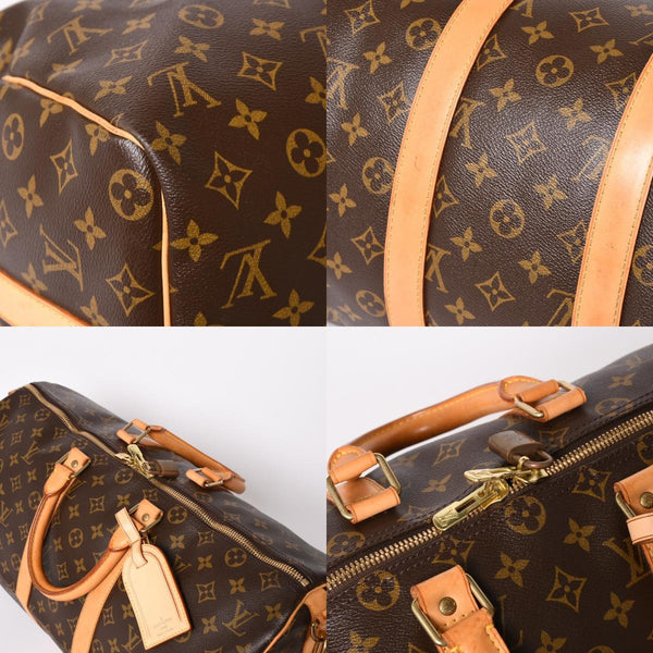 LOUIS VUITTON Boston bag Keepall Bandouliere 45 Monogram M41418 Brown Gold hardware Good condition Used 4a004618