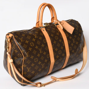 LOUIS VUITTON Boston bag Keepall Bandouliere 45 Monogram M41418 Brown Gold hardware Good condition Used 4a004618