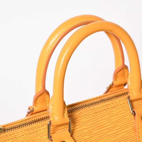 極美品 LOUIS VUITTON ルイヴィトン エピ スピーディ25 ボストンバッグ ハンドバッグ タッシリイエロー エピレザー イエロー ゴールド金具 M43019 中古 4a004586