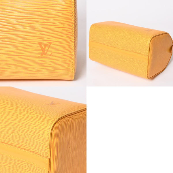 極美品 LOUIS VUITTON ルイヴィトン エピ スピーディ25 ボストンバッグ ハンドバッグ タッシリイエロー エピレザー イエロー ゴールド金具 M43019 中古 4a004586