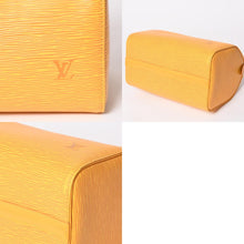 Load image into Gallery viewer, 極美品 LOUIS VUITTON ルイヴィトン エピ スピーディ25 ボストンバッグ ハンドバッグ タッシリイエロー エピレザー イエロー ゴールド金具 M43019 中古 4a004586