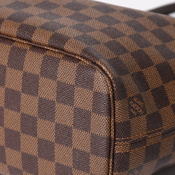 新品同様品 LOUIS VUITTON ルイヴィトン ネヴァーフルPM ハンドバッグ N41359 ダミエエベヌキャンバス ブラウン ゴールド金具 中古 4a004601