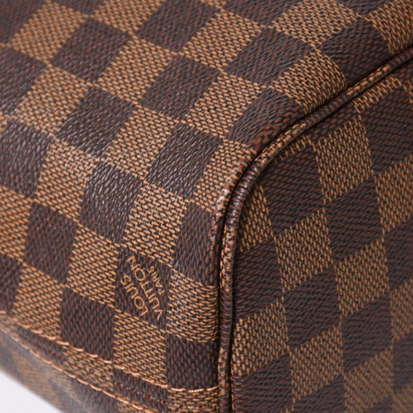 新品同様品 LOUIS VUITTON ルイヴィトン ネヴァーフルPM ハンドバッグ N41359 ダミエエベヌキャンバス ブラウン ゴールド金具 中古 4a004601
