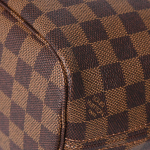 新品同様品 LOUIS VUITTON ルイヴィトン ネヴァーフルPM ハンドバッグ N41359 ダミエエベヌキャンバス ブラウン ゴールド金具 中古 4a004601