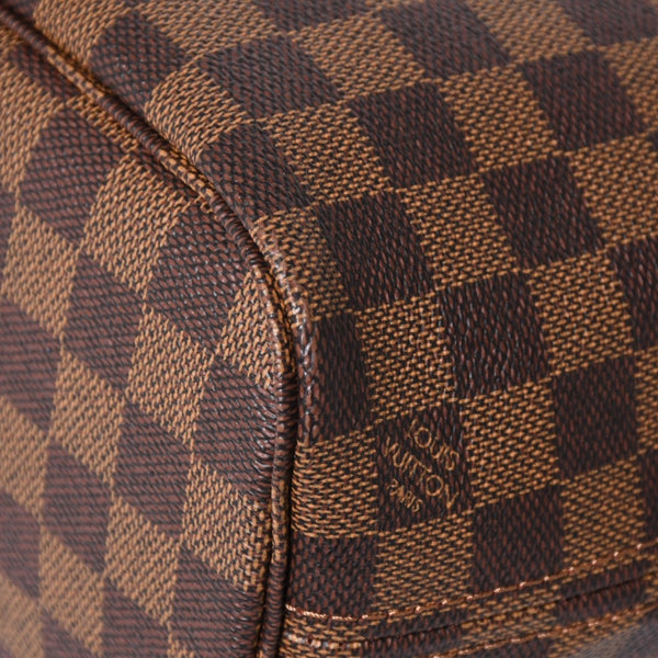 新品同様品 LOUIS VUITTON ルイヴィトン ネヴァーフルPM ハンドバッグ N41359 ダミエエベヌキャンバス ブラウン ゴールド金具 中古 4a004601