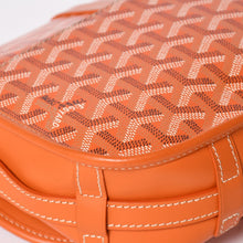 画像をギャラリービューアに読み込む, 極美品 GOYARD ゴヤール ベルヴェデーレ PM ショルダーバッグ オレンジ ゴヤールディンキャンバス ヘリンボーン柄 オレンジ シルバー金具 中古 4a004503