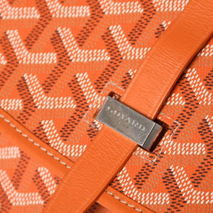 極美品 GOYARD ゴヤール ベルヴェデーレ PM ショルダーバッグ オレンジ ゴヤールディンキャンバス ヘリンボーン柄 オレンジ シルバー金具 中古 4a004503