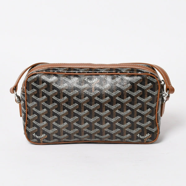 極美品 GOYARD ゴヤール カップヴェールPM ショルダーバッグ ブラウン PVC レザー シルバー金具 中古 4a004499