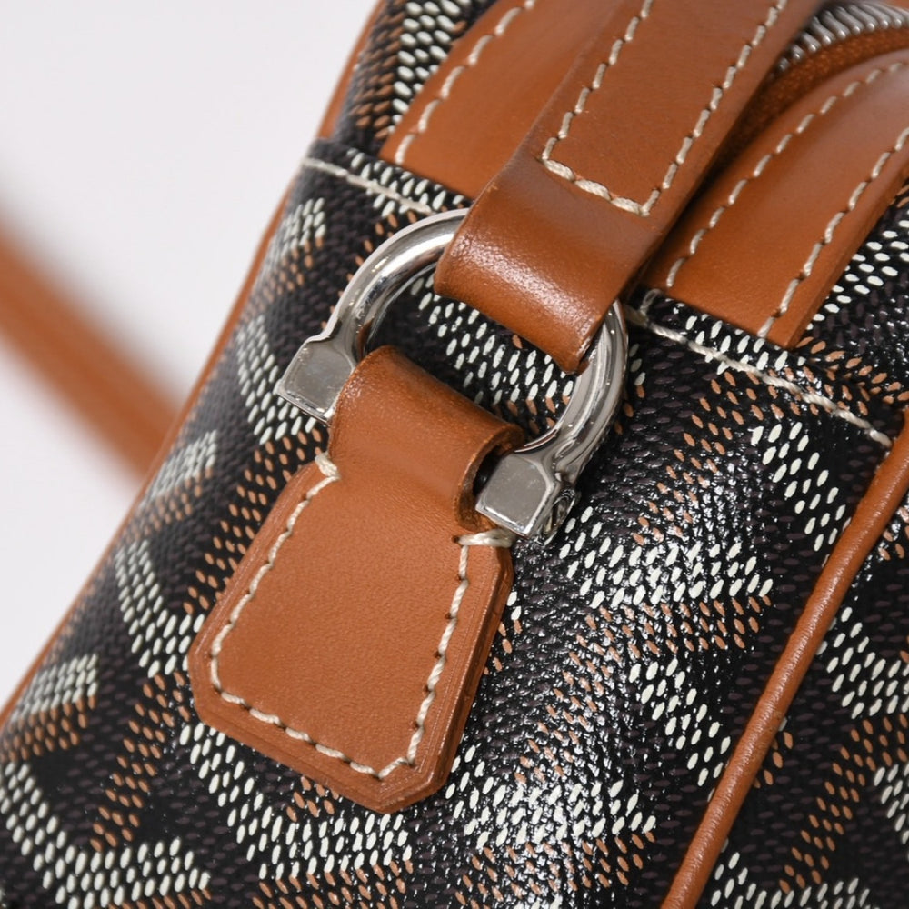 Very good condition GOYARD Cup Veil PM Shoulder Bag Brown PVC Leather Silver Hardware Used 4a004499