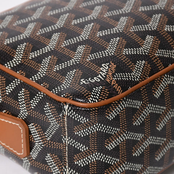 極美品 GOYARD ゴヤール カップヴェールPM ショルダーバッグ ブラウン PVC レザー シルバー金具 中古 4a004499