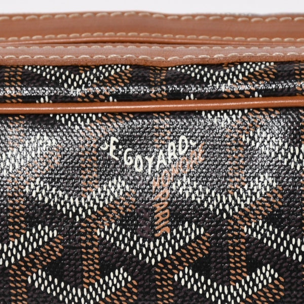 極美品 GOYARD ゴヤール カップヴェールPM ショルダーバッグ ブラウン PVC レザー シルバー金具 中古 4a004499