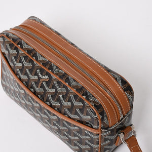 極美品 GOYARD ゴヤール カップヴェールPM ショルダーバッグ ブラウン PVC レザー シルバー金具 中古 4a004499