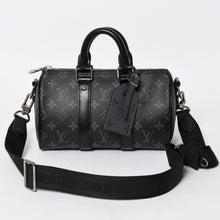 画像をギャラリービューアに読み込む, 極美品 LOUIS VUITTON ルイヴィトン キーポル バンドリエール 25 2WAYバッグ モノグラムエクリプス M46271 ブラック グレー 中古 4a004512