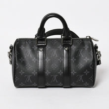 画像をギャラリービューアに読み込む, 極美品 LOUIS VUITTON ルイヴィトン キーポル バンドリエール 25 2WAYバッグ モノグラムエクリプス M46271 ブラック グレー 中古 4a004512