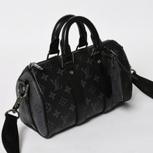 画像をギャラリービューアに読み込む, 極美品 LOUIS VUITTON ルイヴィトン キーポル バンドリエール 25 2WAYバッグ モノグラムエクリプス M46271 ブラック グレー 中古 4a004512